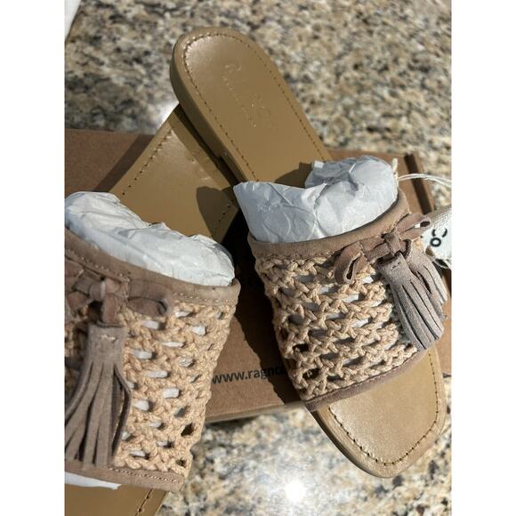 Rag & Co Handcrafted Women CEDAR Woven‎ Suede Slide Flat Sandals 9 New Box Bag - Picture 11 of 16